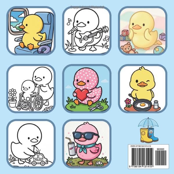 Cute Ducklings: Simple and Cuddly Moments to color